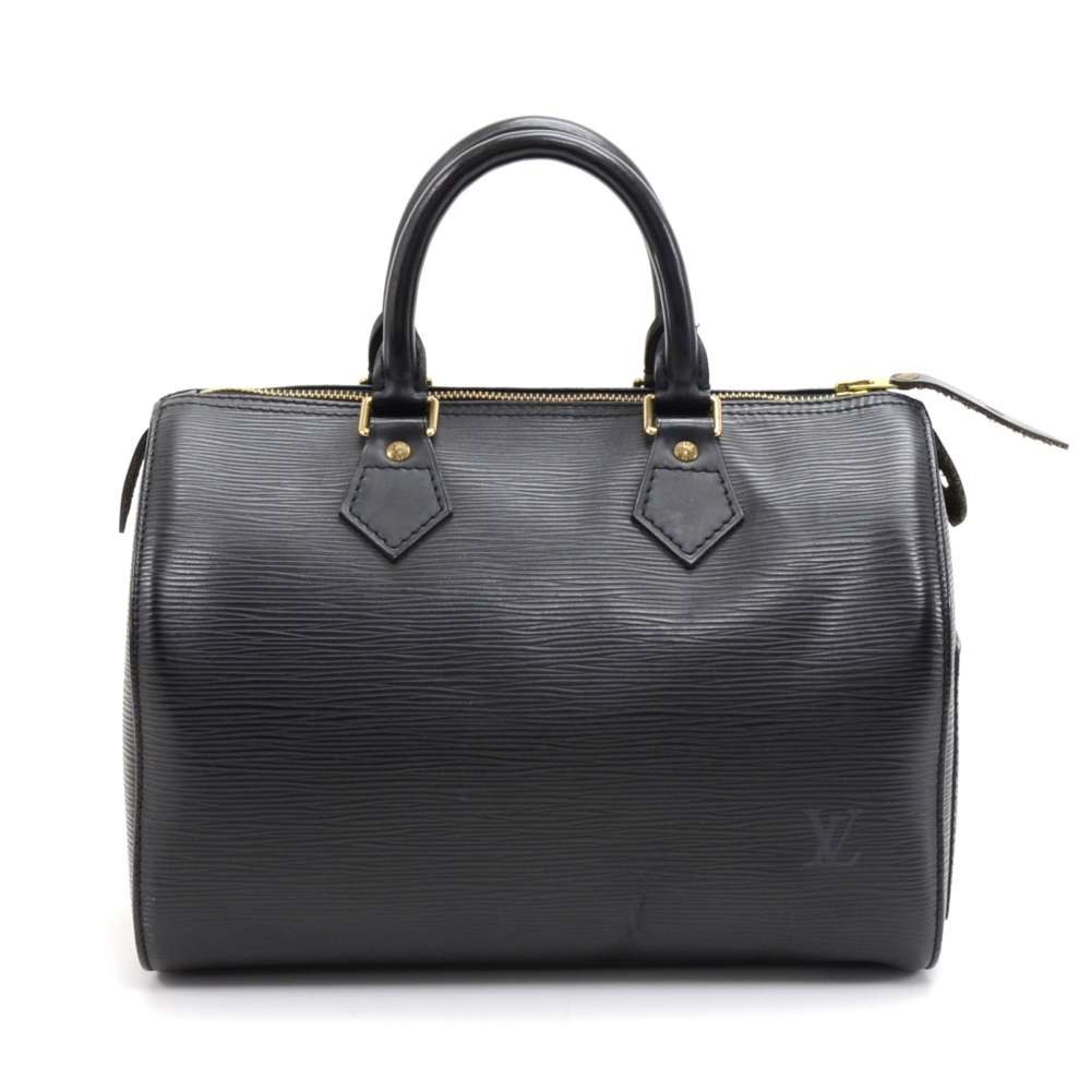 Louis Vuitton Speedy 25 Black EPI Leather Handbag, France 2002. at 1stDibs
