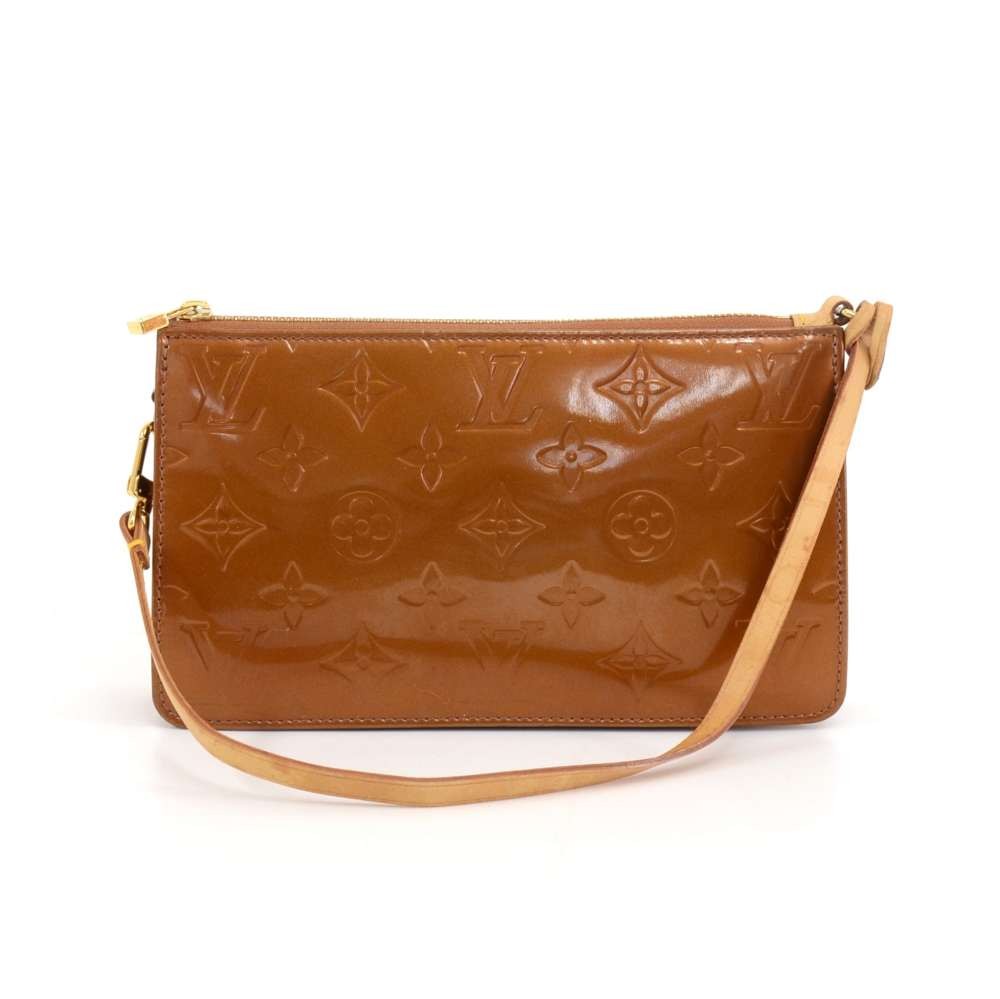 Brown Louis Vuitton Vernis Lexington Pochette Bag For Sale at