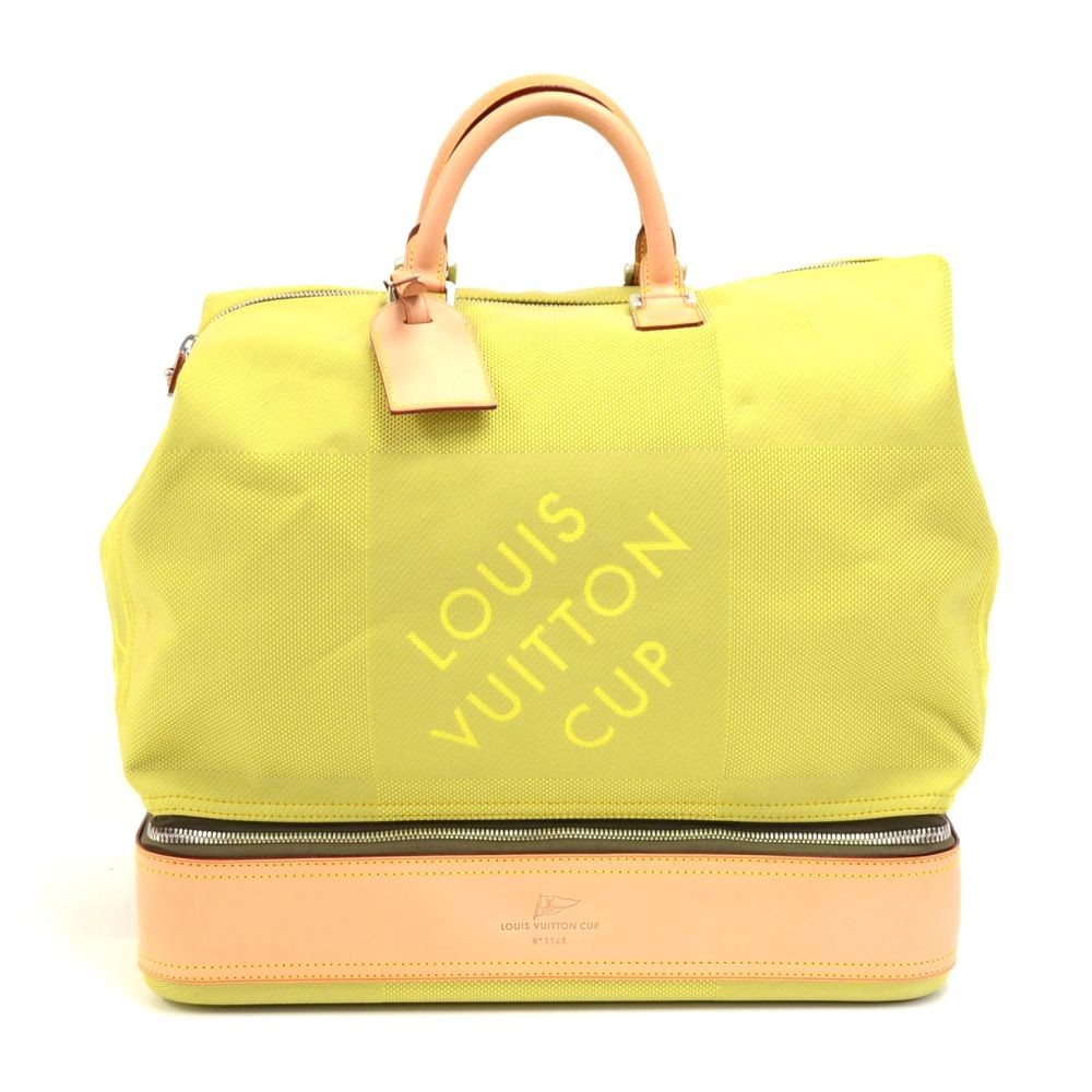 Louis Vuitton Lime Green Geant LV Cup Southern Cross Sac Sport Travel Bag  861719