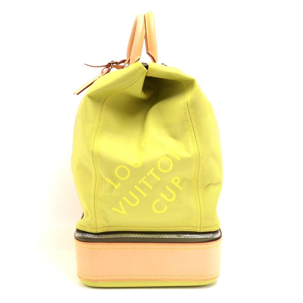 Louis Vuitton Lime Green Damier Geant Southern Cross Sac Sport Tote Bag  913lv10