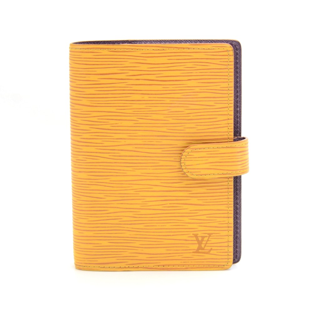 Louis Vuitton Louis Vuitton Yellow Epi Leather Agenda Fonctionnel