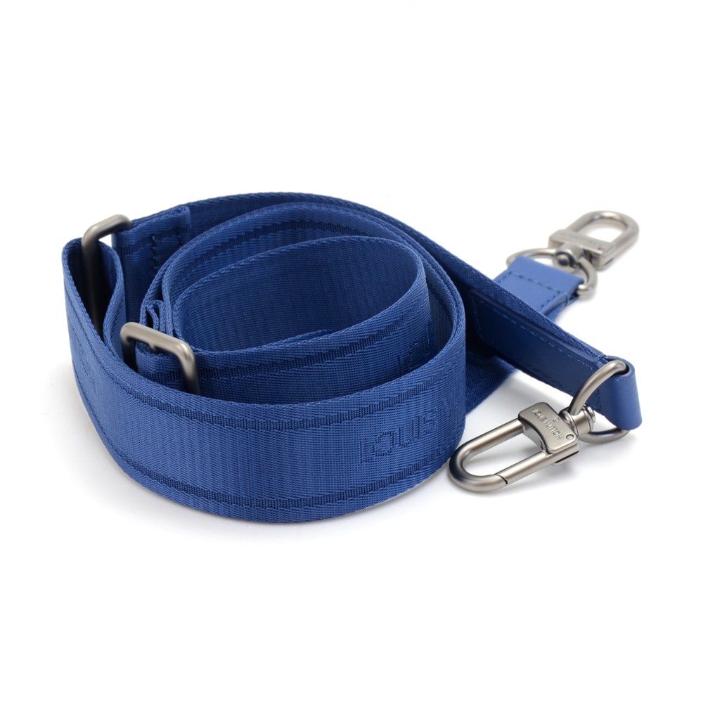 Louis Vuitton Blue Nylon Adjustable Shoulder Strap - Yoogi's Closet