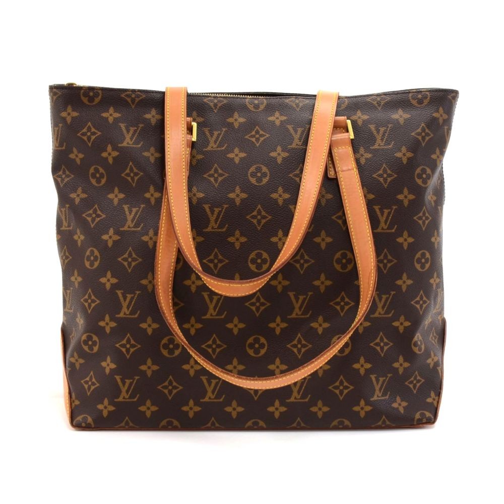 Louis Vuitton, Bags, 20 Authentic Louis Vuitton Cabas Mezzo Tote Bag  Zipper Top Monogram Print