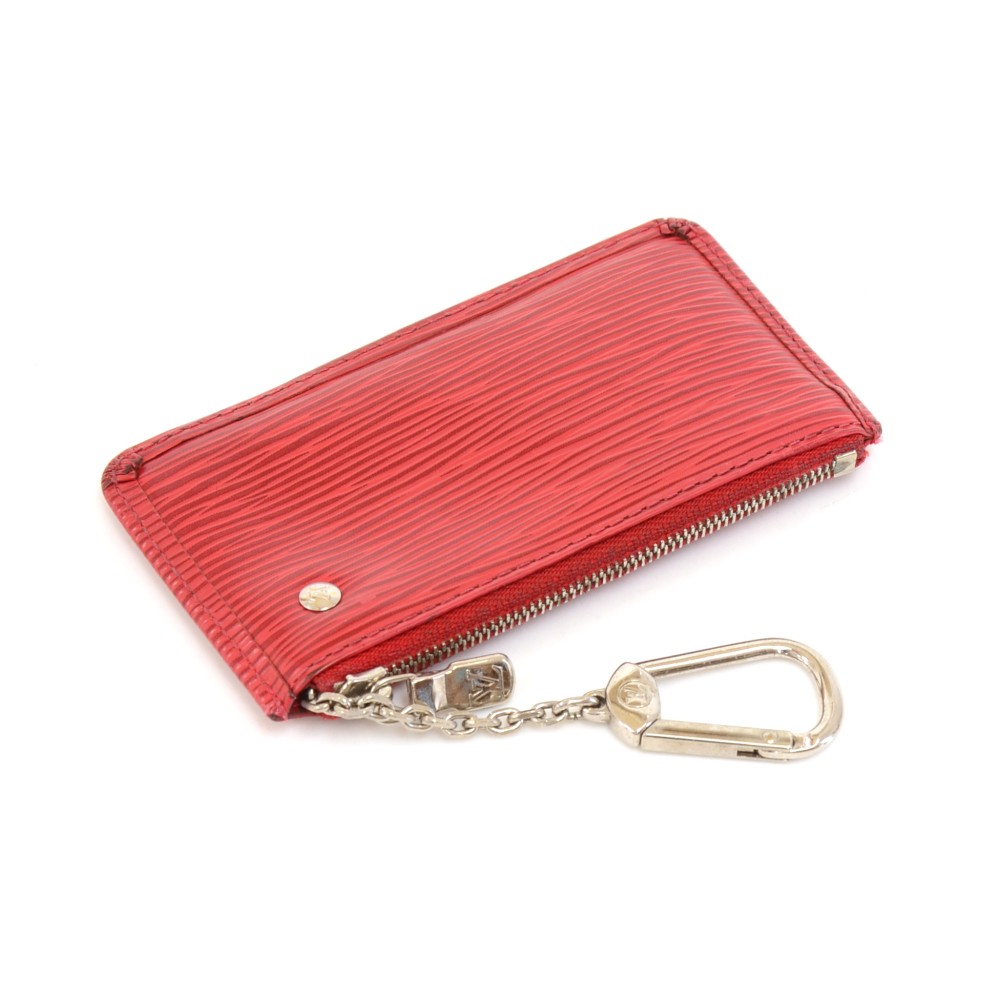 Louis Vuitton Louis Vuitton Pochette Cles Red Epi Leather Coin Case