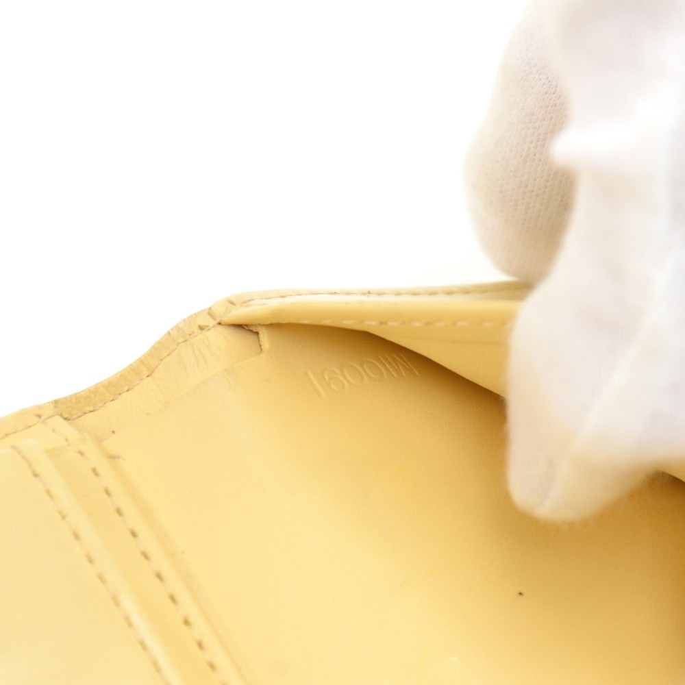 Louis Vuitton Vintage Yellow Epi Trifold Portefeuille Leather Elastic Wallet