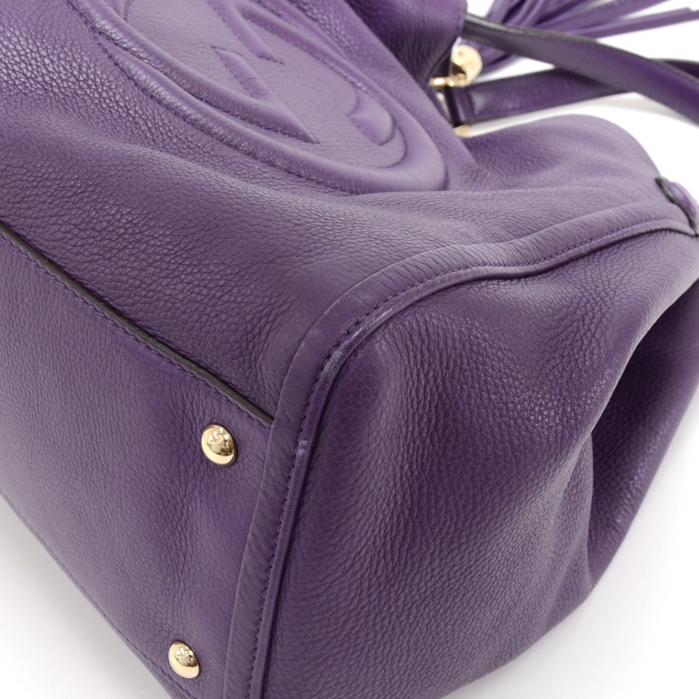 Gucci Soho Hobo Leather Large Purple