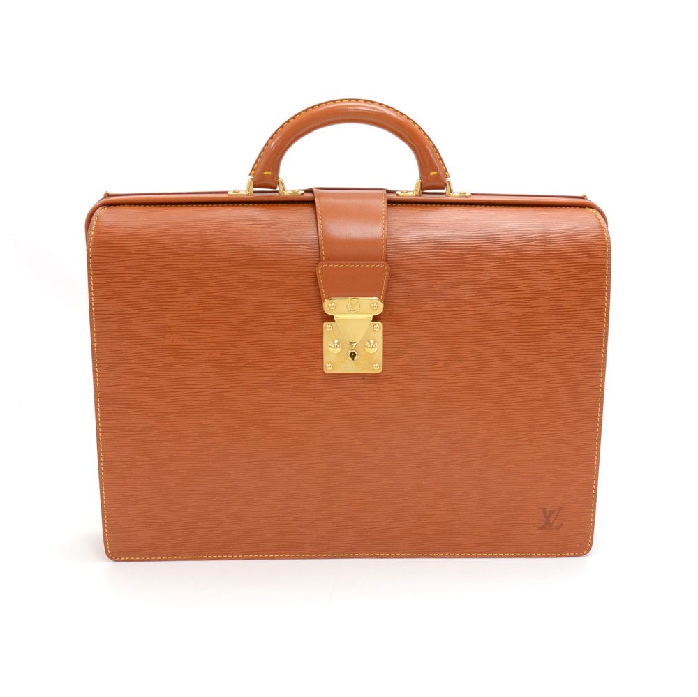 Vintage Louis Vuitton Soufflot Cipango Gold Epi leather bag +
