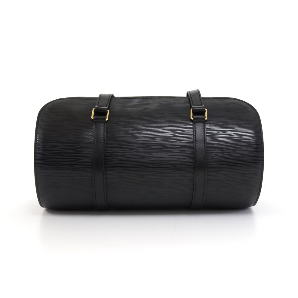 Louis Vuitton Black Epi Leather Noir Soufflot Papillon Cyllinder Barrel Bag