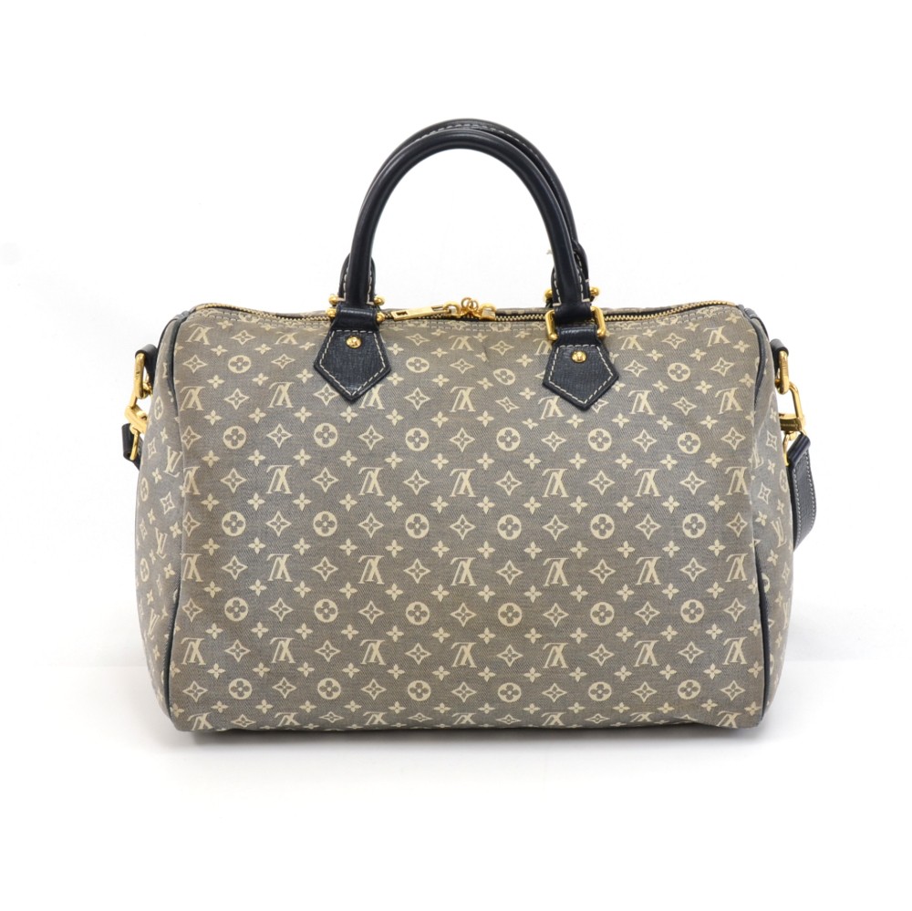 Louis Vuitton - Authenticated Speedy Bandoulière Handbag - Leather Navy Plain for Women, Very Good Condition