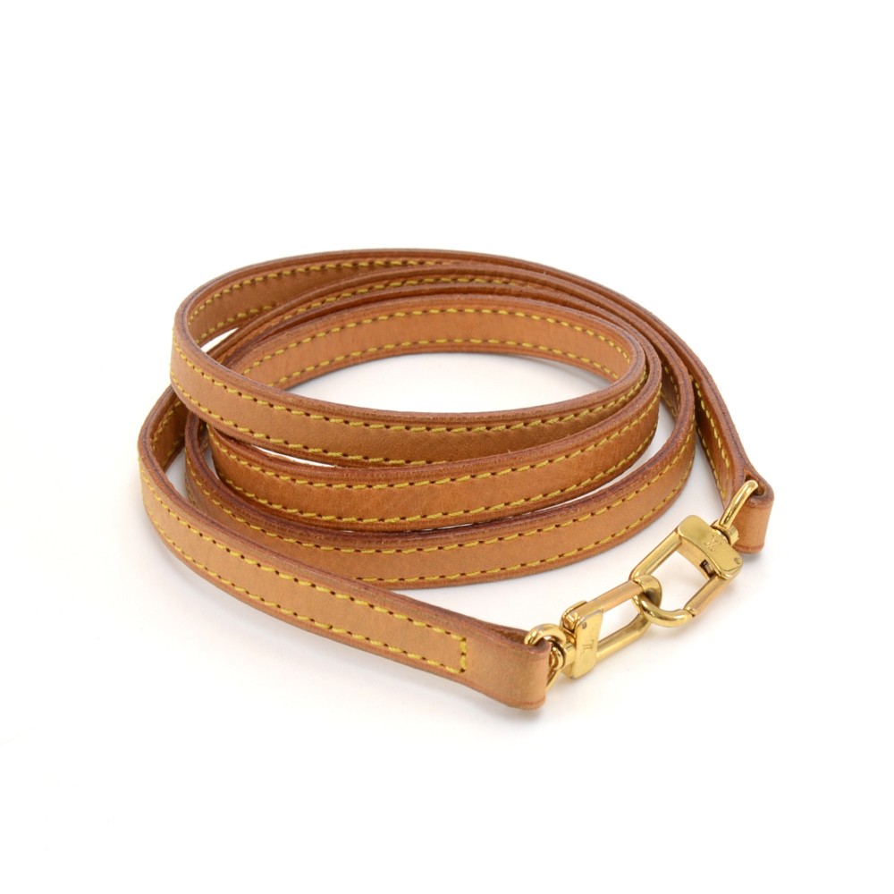 Louis Vuitton Belt Pochette Solo Damier Azur in Leather with Brass - GB