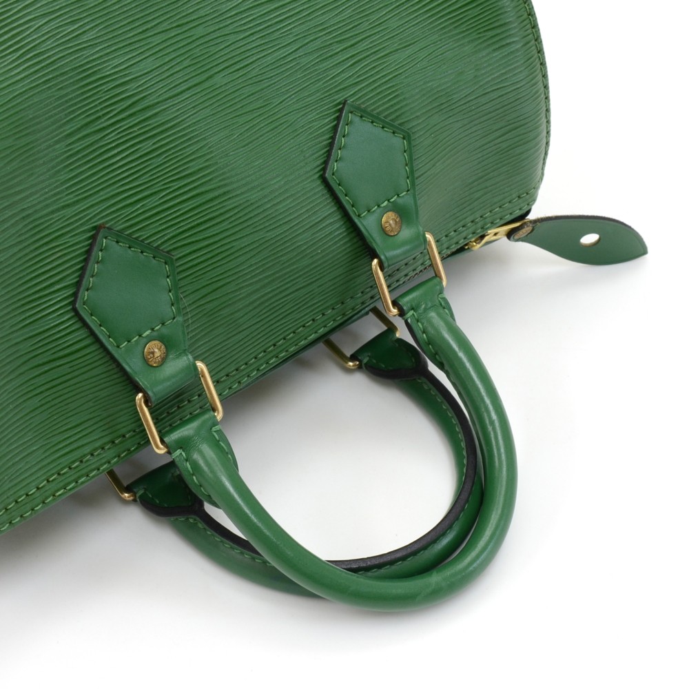 Vintage Louis Vuitton Speedy 25 Green Epi Leather City Hand Bag