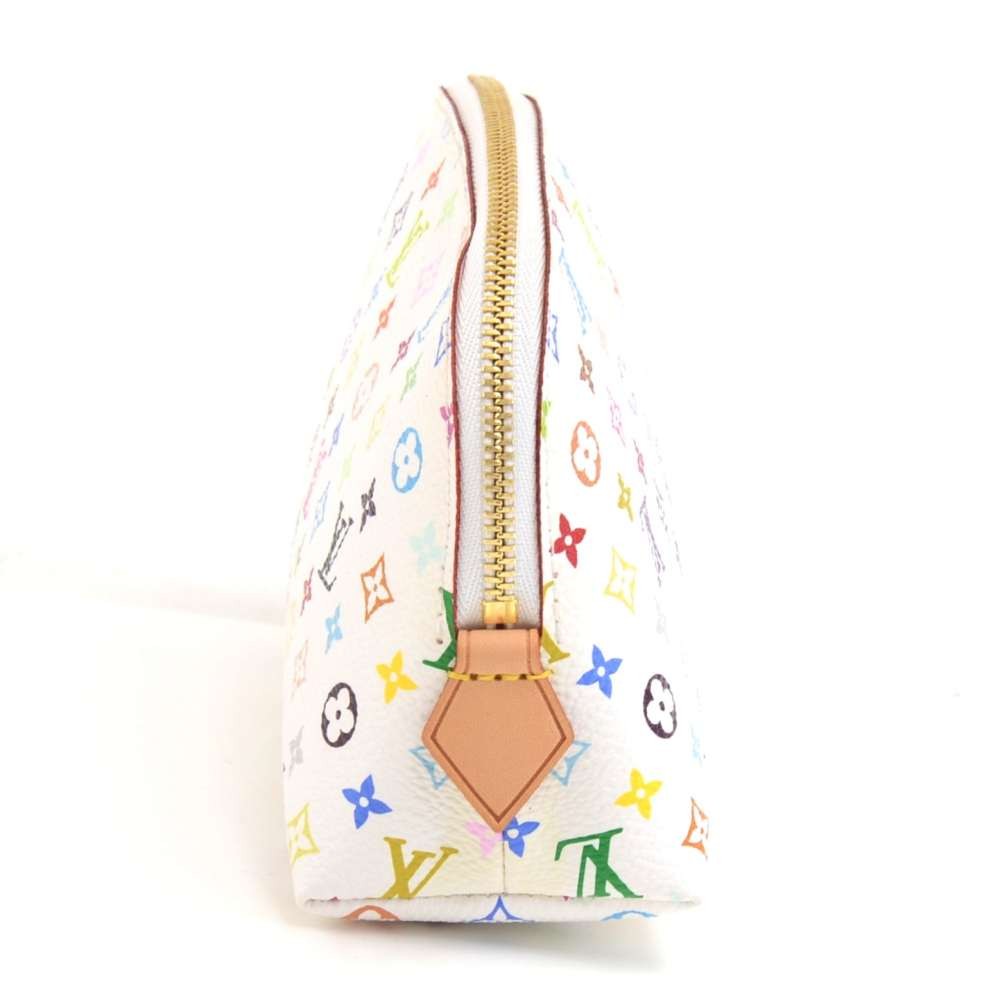 Louis Vuitton Game On White Multicolor Blanc Cosmetic Pouch Round