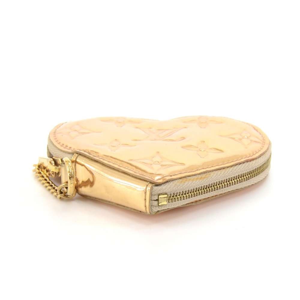 Louis Vuitton Rare Gold Mirroir Coin Purse Porte Monnaie Coeur Pochette  Cles 860663