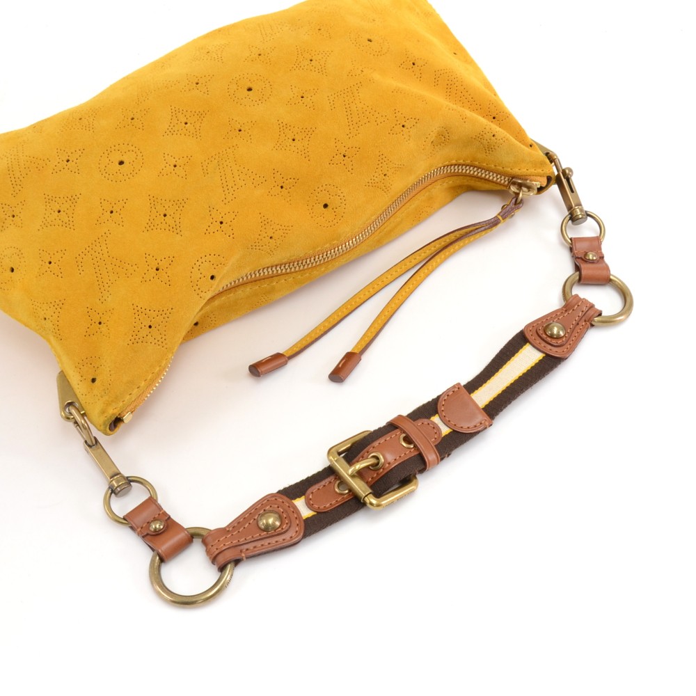 Louis Vuitton Yellow Monogram Onatah Perforated Suede Shoulder Bag., Lot  #56303