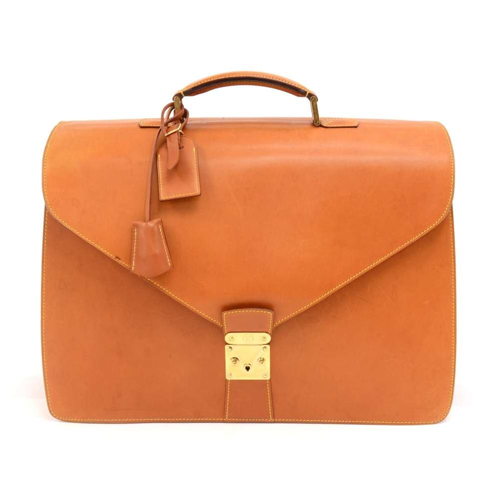 Louis Vuitton Ambassador Briefcase/Document Case Gold Orange Leather Epi for  sale online