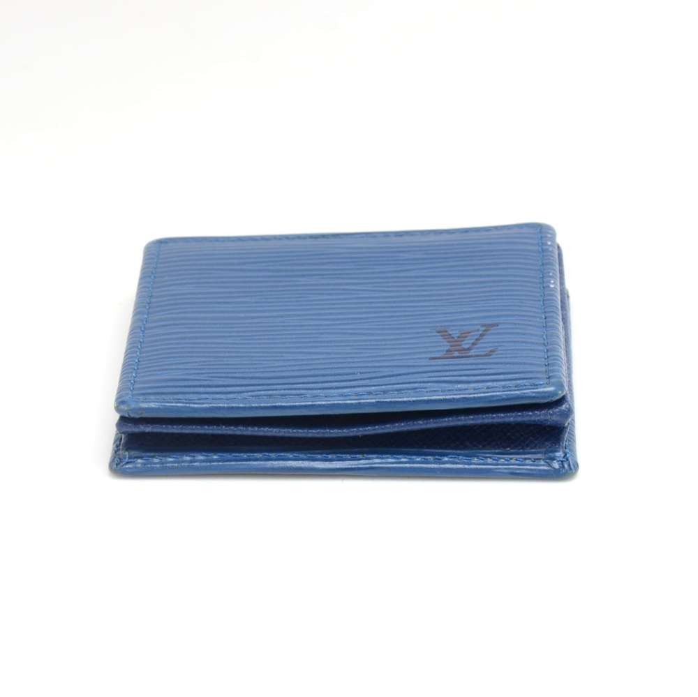 Louis Vuitton Blue Epi Leather Porte Monnaie Boite Coin Purse