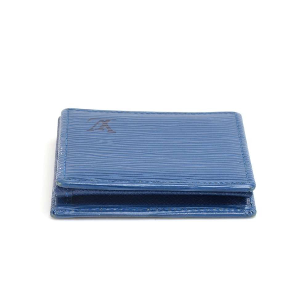 Louis Vuitton Porte Monnaie Boite Blue Epi Leather Coin Case For Sale at  1stDibs