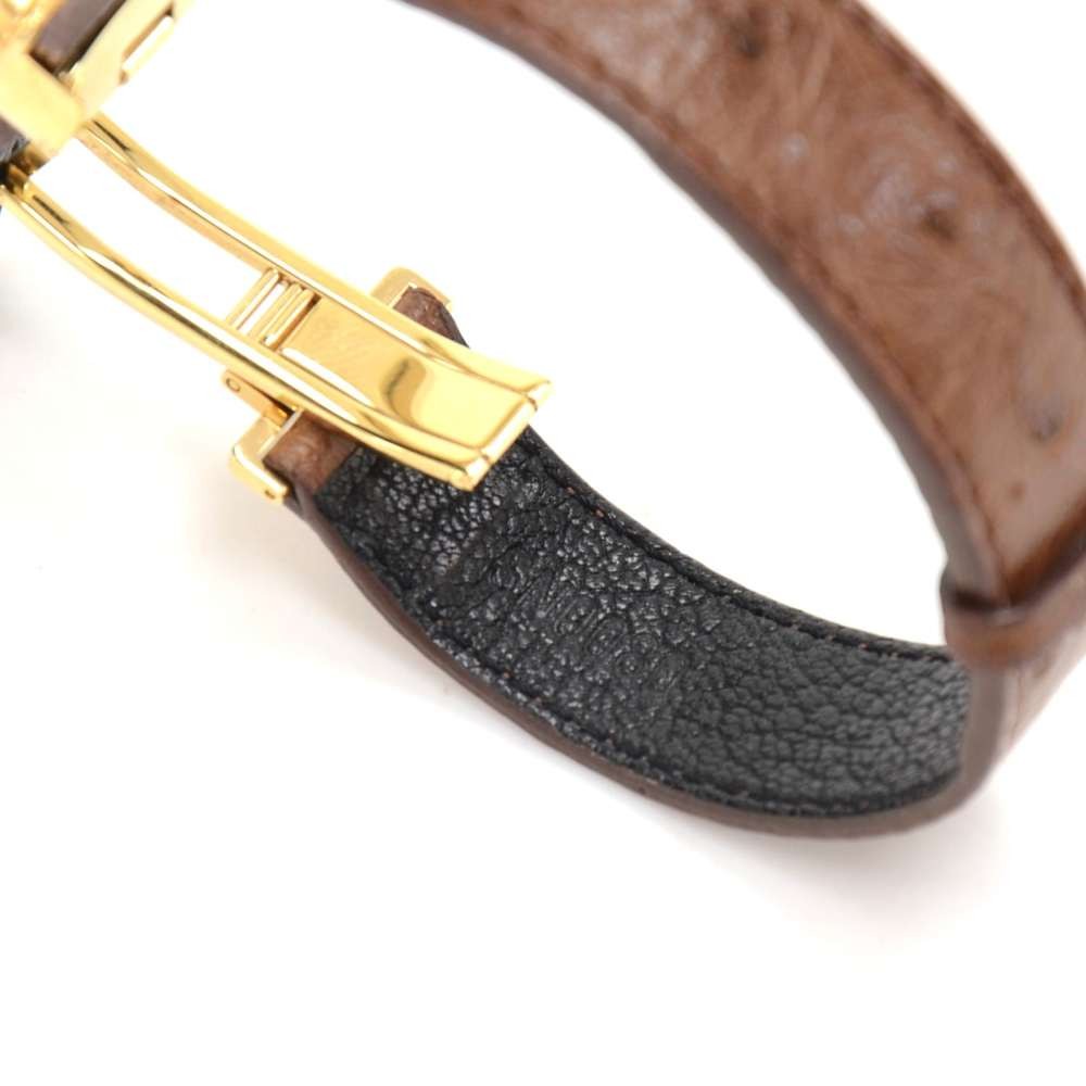 Louis Vuitton Ostrich Leather Bracelet Handband Women's Accessories  France Good