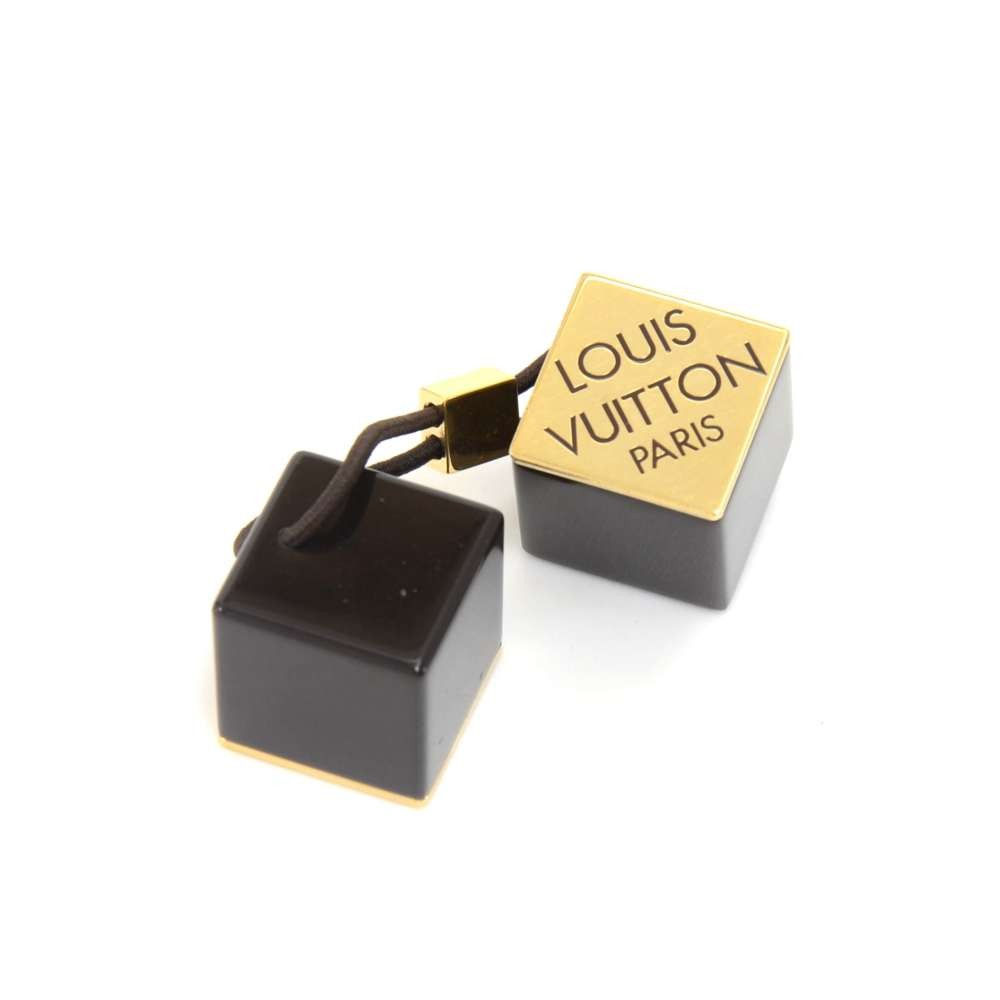 Louis-Vuitton-Set-of-2-Hair-Cube-Hair-Tie-Black-Gold-Yellow – dct
