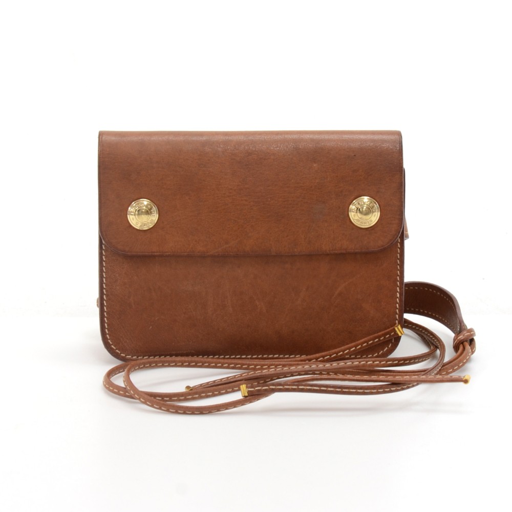 Hermès Hermes Brown Suede Leather Belt Bag ref.149411 - Joli Closet