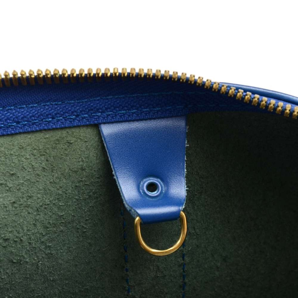 Louis Vuitton Petrol Blue Epi Leather Keepall ○ Labellov ○ Buy