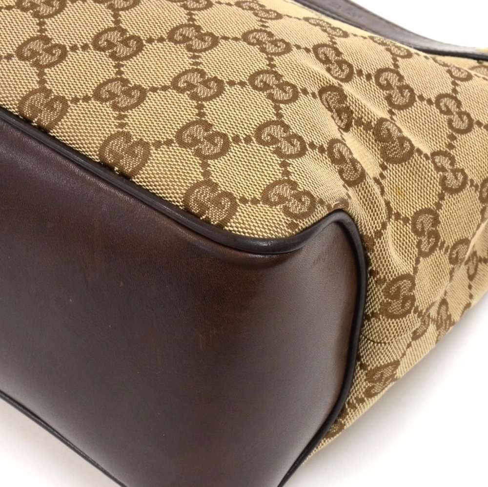 Gucci Gucci GG Supreme Monogram Canvas & Brown Braided Leather Strap