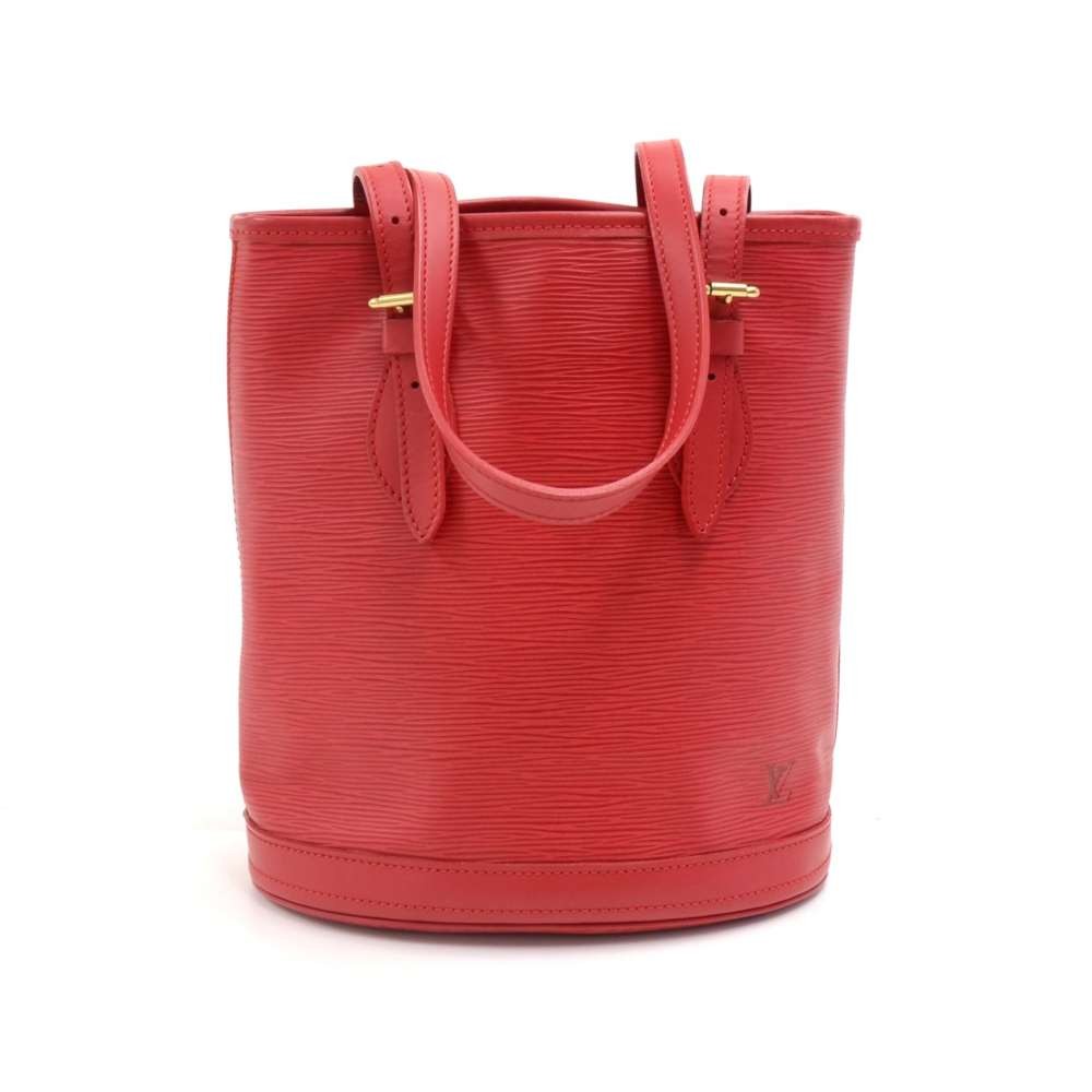 Louis Vuitton Noe PM Epi Shoulder Bag Red Used (6957)