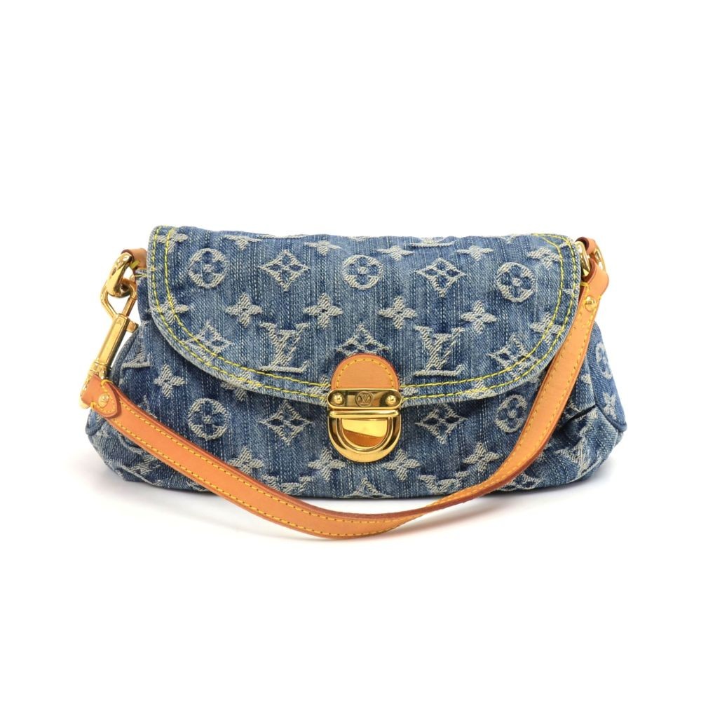 Louis Vuitton Monogram Denim Mini Pleaty Bag - Blue Shoulder Bags