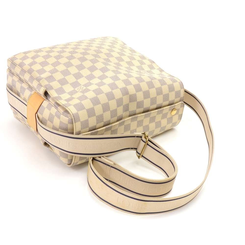 Louis Vuitton Damier Azur Naviglio Messenger Bag - White Messenger Bags,  Bags - LOU687070