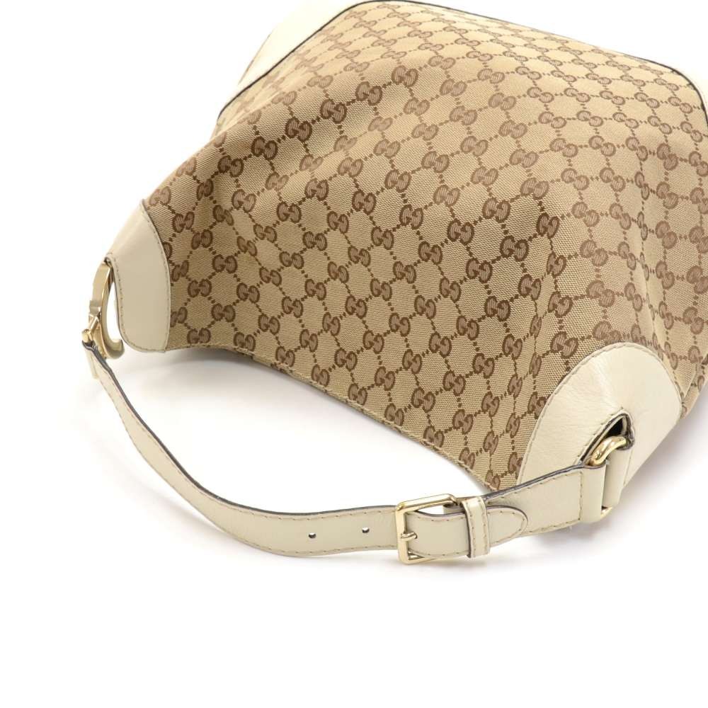 Gucci Beige Monogram Hobo Cloth Handbag – Luxeparel