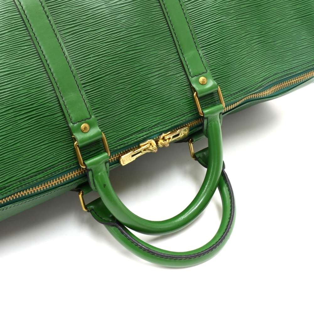 Louis Vuitton Vintage Louis Vuitton Keepall 50 Green Epi Leather ...