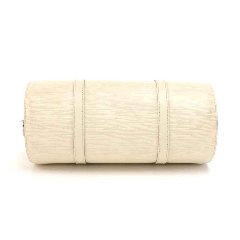 Louis Vuitton Soufflot Hand Bag Epi White Leather France M5268J