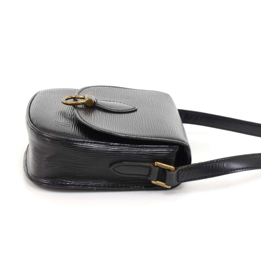 LOUIS VUITTON LV Mini Saint Cloud Shoulder Bag Epi Leather Black M52212  73BX871