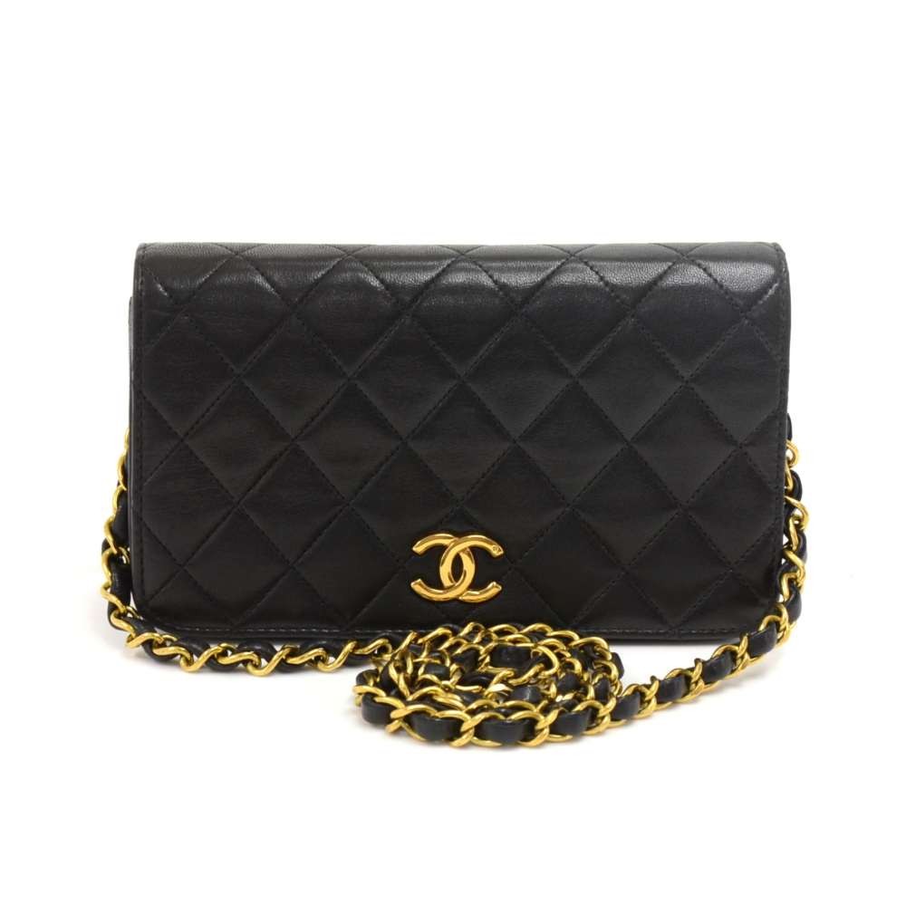 Chanel Vintage Black Lizard Crossbody Bag For Sale at 1stDibs