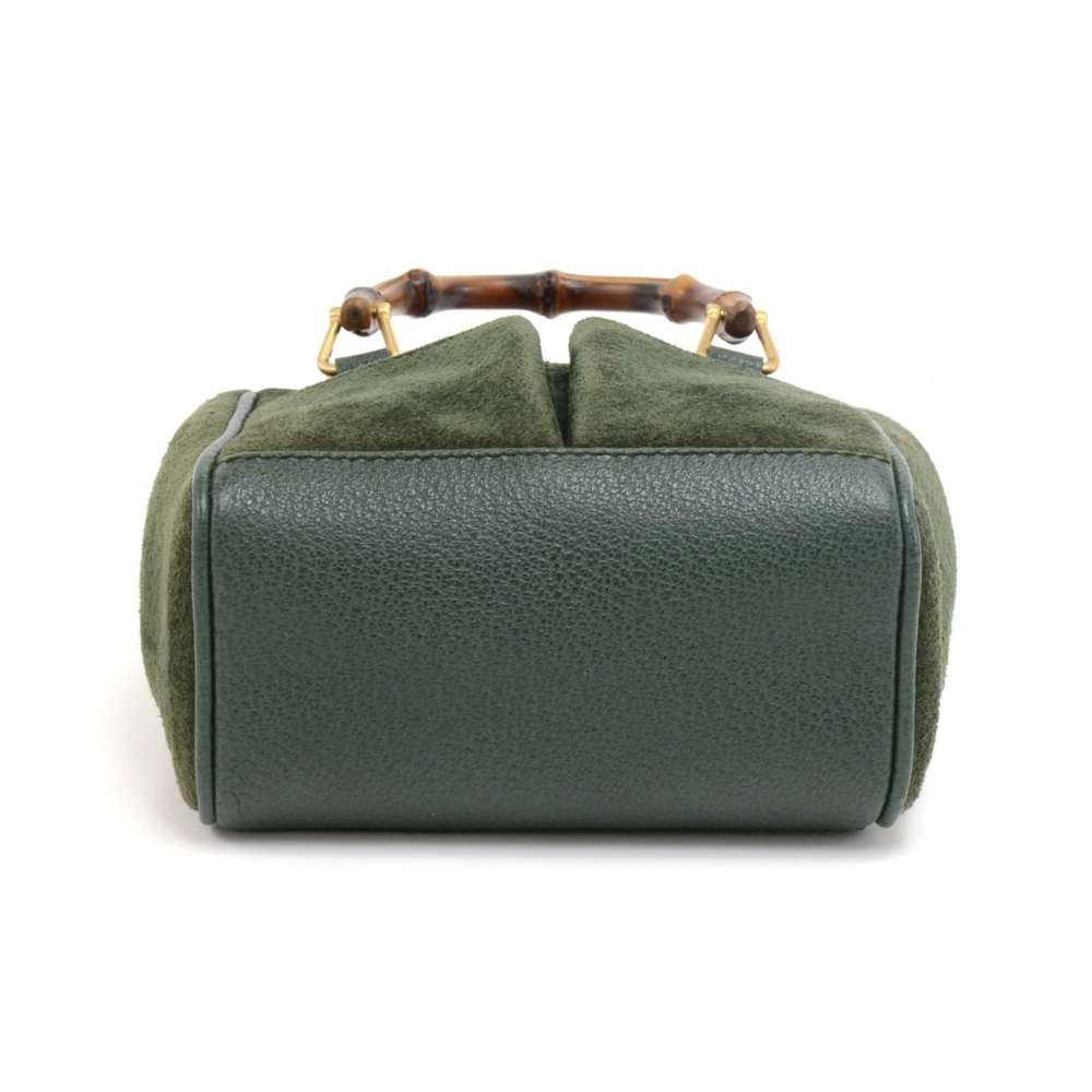 Bamboo leather crossbody bag Gucci Green in Leather - 29763356
