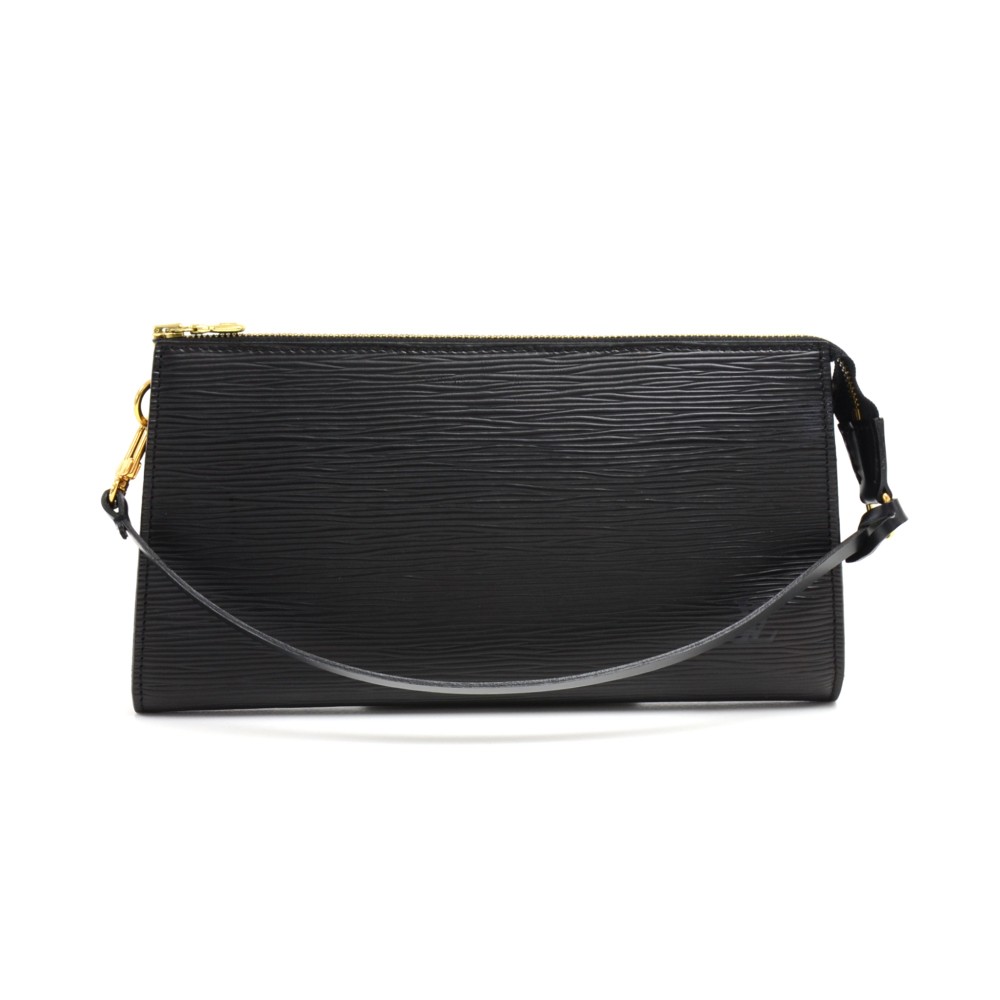 Louis Vuitton Black Epi Leather Pochette Handbag