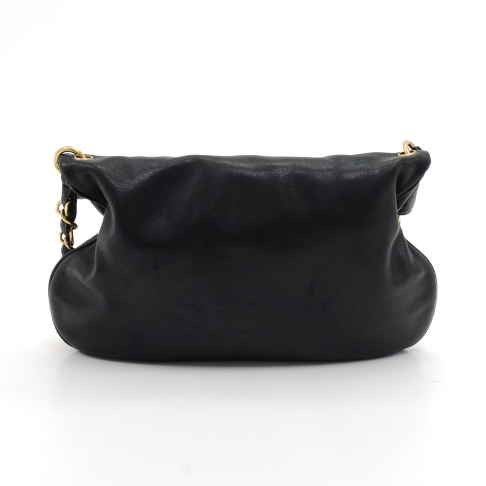 Chanel Chanel Black Lambskin Ball Charm Hobo Bag