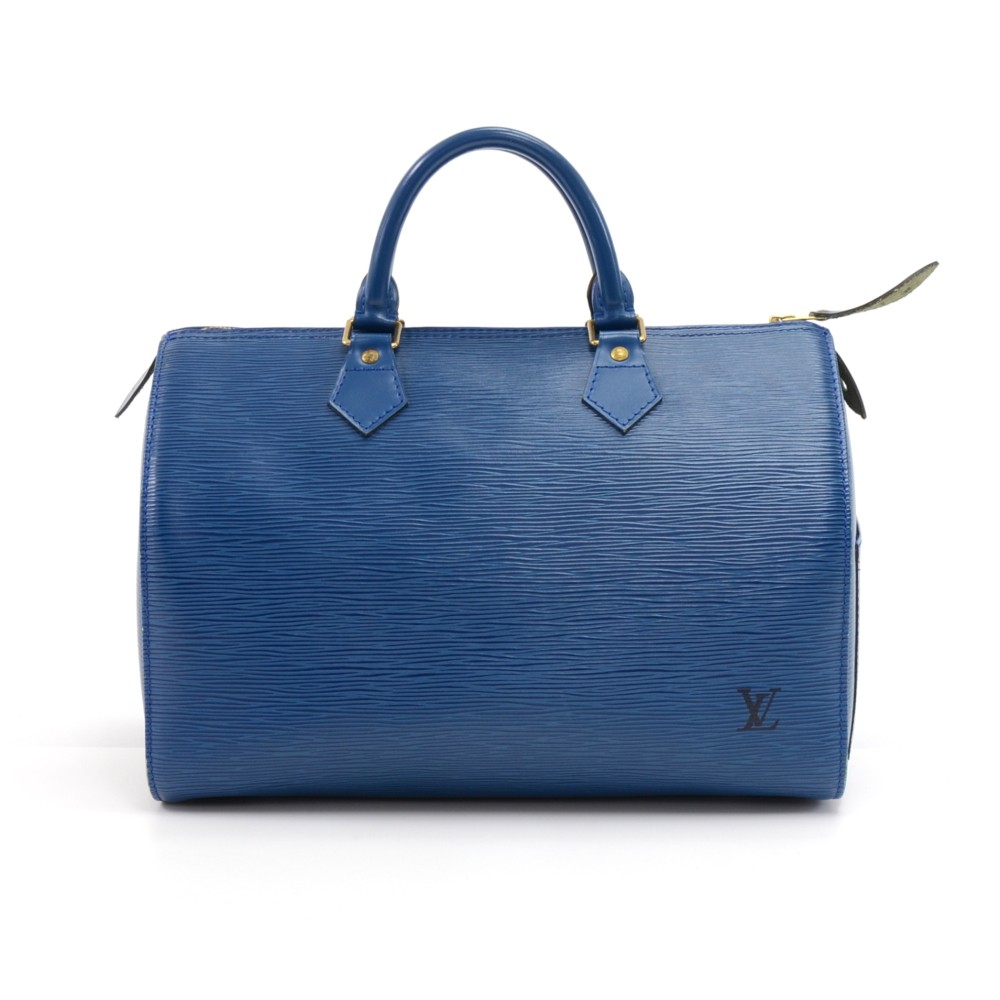 Louis Vuitton Epi Speedy 30 Hand Bag Toledo Blue M43005 LV Auth 39078  Leather ref.874280 - Joli Closet