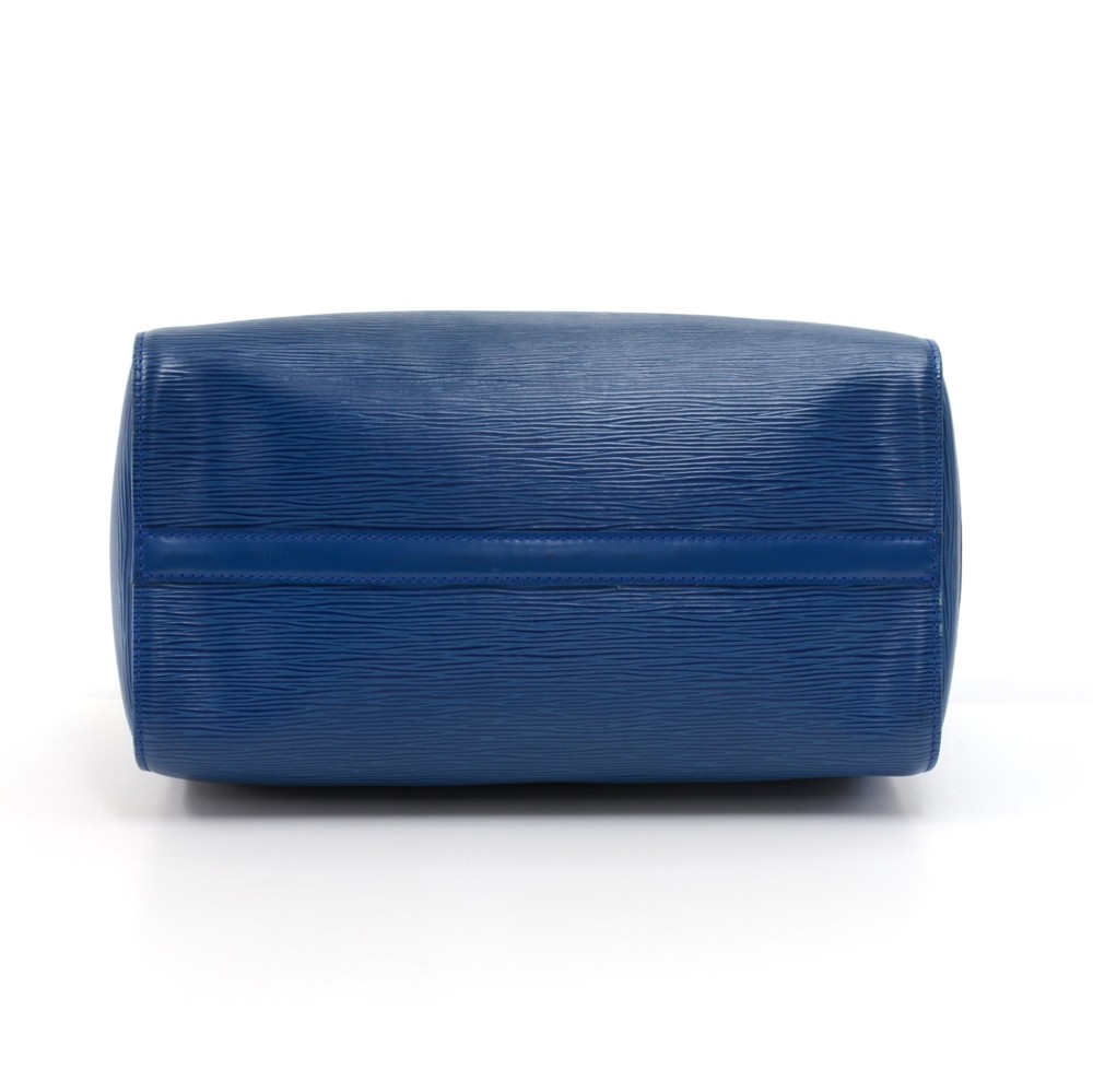 Louis Vuitton 100% Leather Solid Blue Vintage Epi Speedy 30 One Size - 55%  off