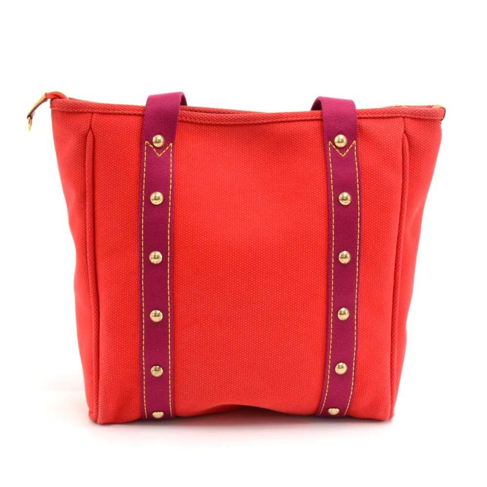 Antigua cloth handbag Louis Vuitton Red in Cloth - 29532695