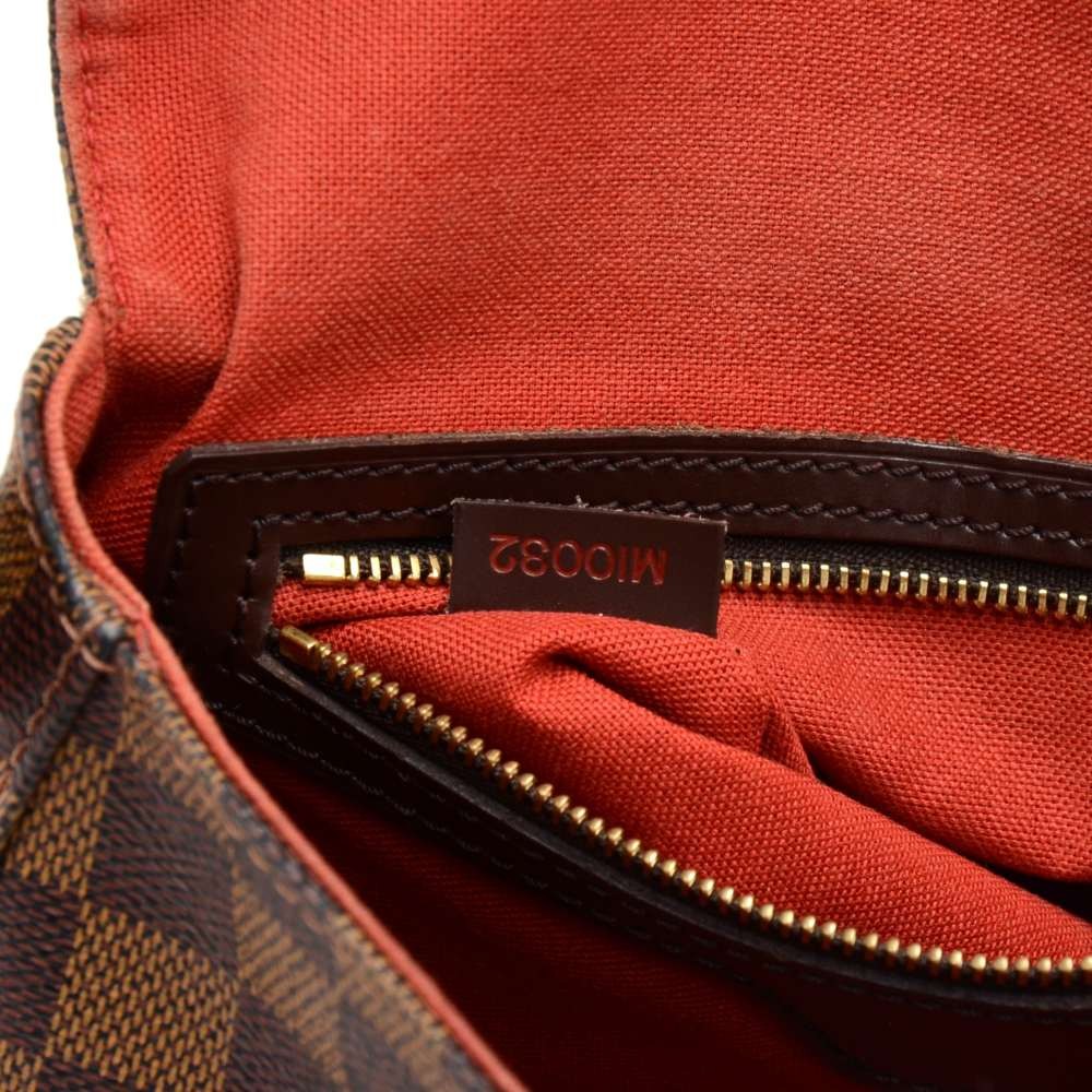 Louis Vuitton Mini Looping Hand Bag Damier Canvas Ebene N51158 Mi0073
