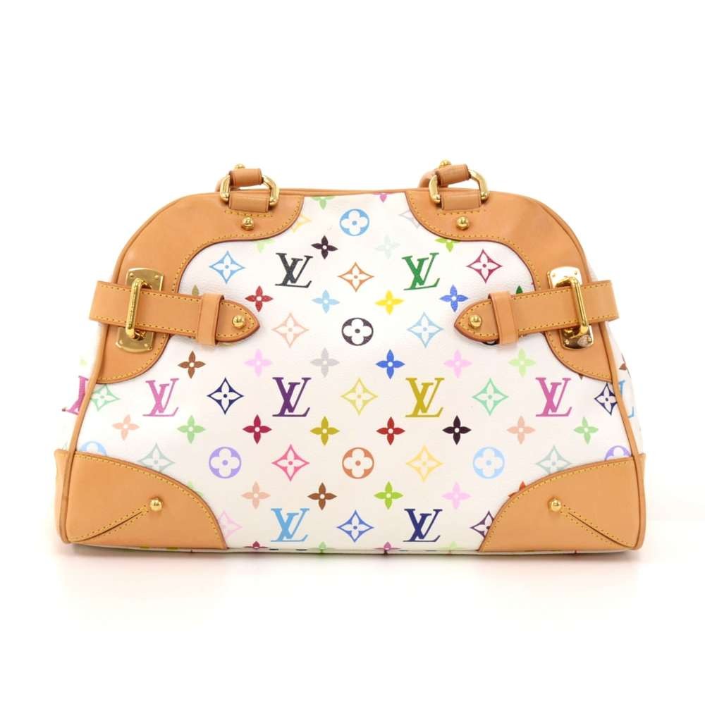 Louis Vuitton Claudia White Multicolor Monogram Bag