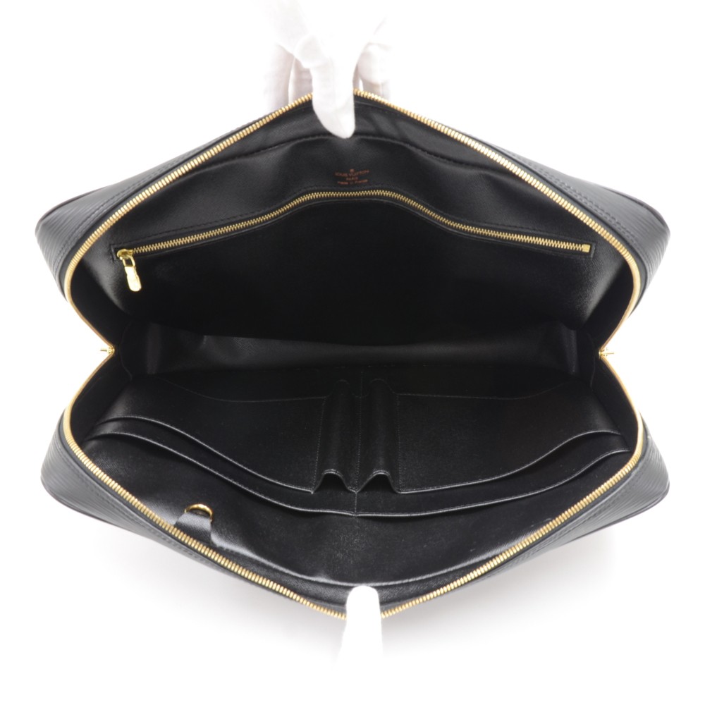 Authentic Louis Vuitton Black Epi Leather Porte-Documents Voyage Brief –  Paris Station Shop