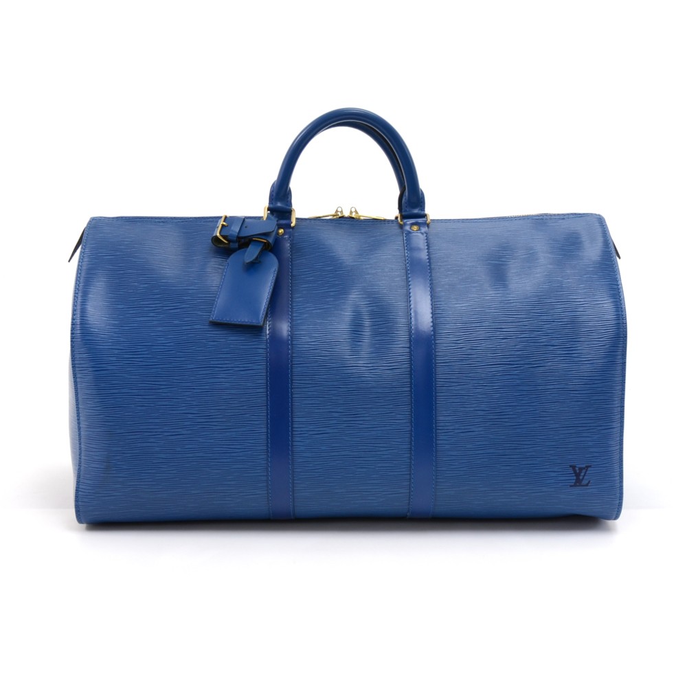 Louis Vuitton Vintage Louis Vuitton Keepall 50 Blue Epi Leather ...