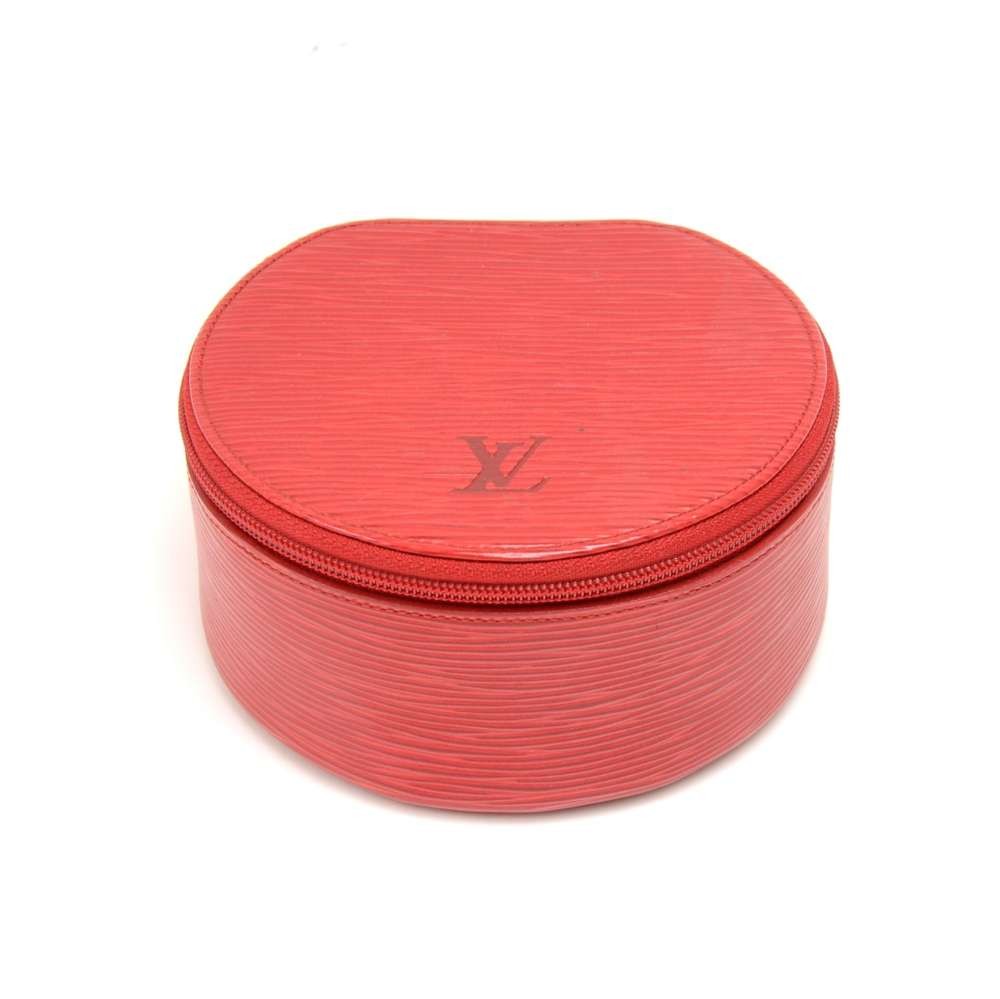 Louis Vuitton Red Vernis Leather Vintage Mini Jewellery Case at
