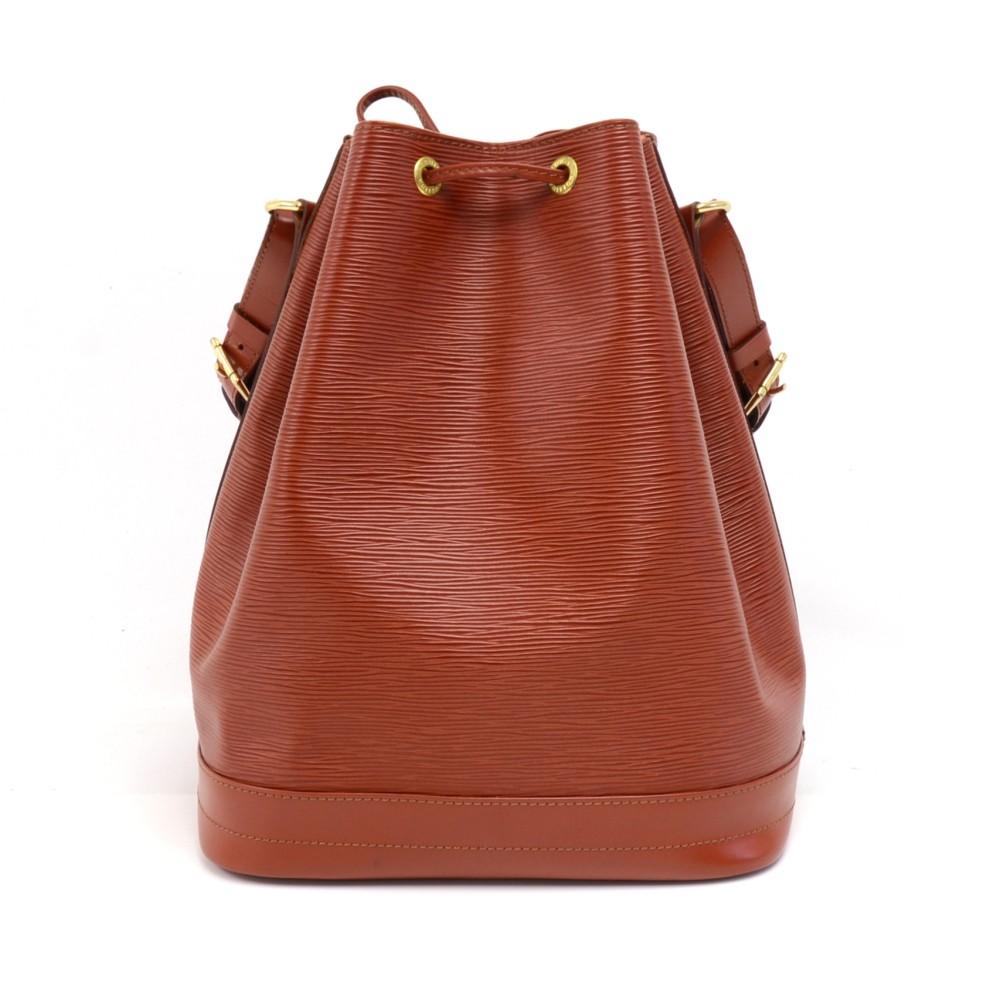 Louis+Vuitton+No%C3%A9+Bucket+%26+Drawstring+Bag+Kenyan+Fawn+Leather+Epi  for sale online