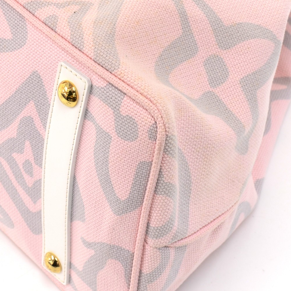 Louis Vuitton Tahitienne Cabas GM White Leather x Baby Pink Tote Bag –  Luxify Marketplace
