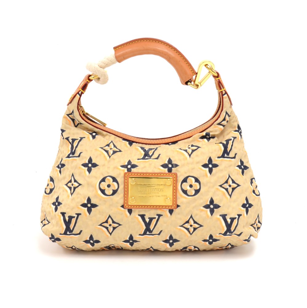 Louis Vuitton Tan Monogram Nylon Limited Edition Bulles MM Bag at 1stDibs