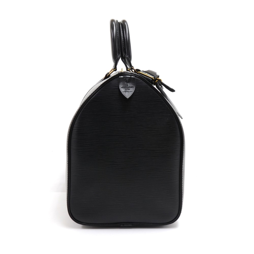 LOUIS VUITTON, 'Black Epi Leather Keepall 45 Bag'. - Bukowskis
