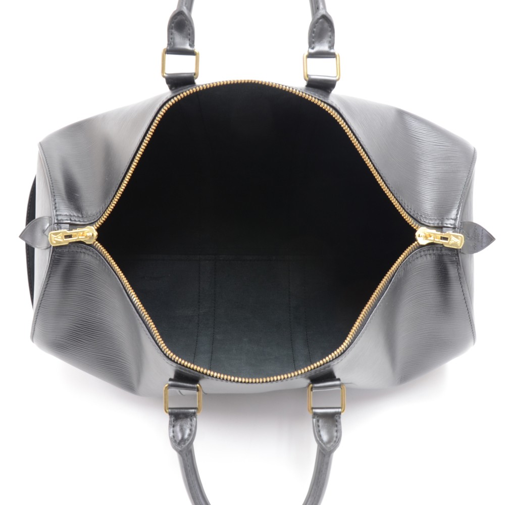 Louis Vuitton Black Epi Leather Keepall 45 Weekender Bag . Very, Lot  #18007